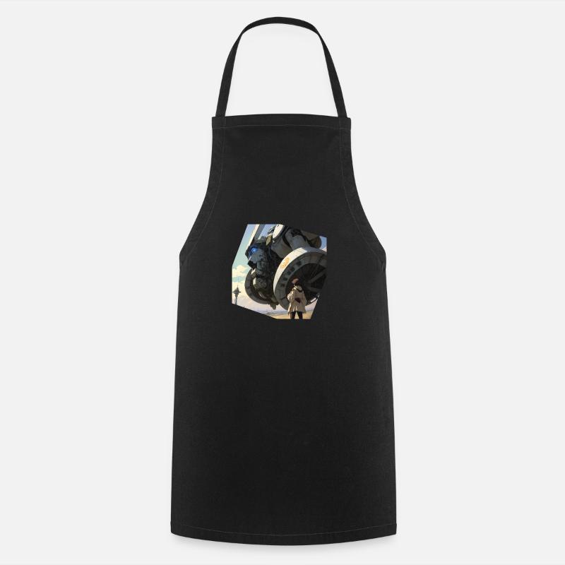 Manga Giant robot - Tablier de cuisine - noir