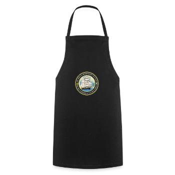 "T-Shirt Humour Marin - La Godille vs Le Moteur" - Tablier de cuisine - noir - Devant - AI Model Male 185 dark (185cm)