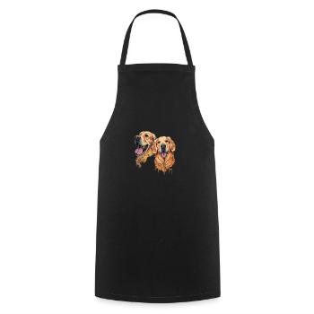 Du Bonheur à Quatre Pattes - Tablier de cuisine - noir - Devant - AI Model Male 185 dark (185cm)