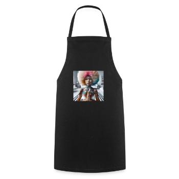 Afro Yoga - Kochschürze - Schwarz - Vorne - AI Model Male 185 dark (185cm)