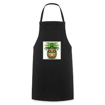 Pineapple - Cooking Apron - black - Front - AI Model Male 185 dark (185cm)