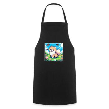 Pixel Pom - Cooking Apron - black - Front - AI Model Male 185 dark (185cm)