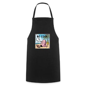 Be Cool Icecream - Kochschürze - Schwarz - Vorne - AI Model Male 185 dark (185cm)