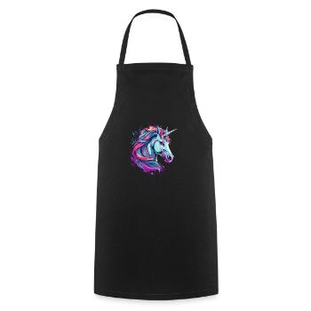 Licorne - Tablier de cuisine - noir - Devant - AI Model Male 185 dark (185cm)