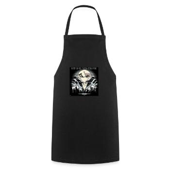 Cargo bike in Bat-Signal style, cargo bike - Cooking Apron - black - Front - AI Model Male 185 dark (185cm)