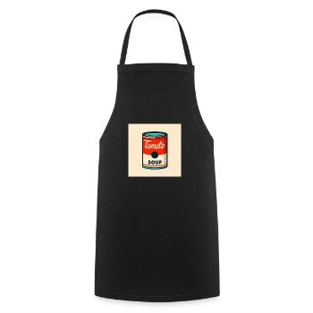 Tomato Soup Can in Risograph - Cooking Apron - black - Front - AI Model Male 185 dark (185cm)