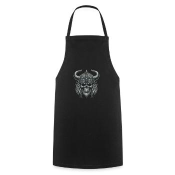 Vaillance viking - Tablier de cuisine - noir - Devant - AI Model Male 185 dark (185cm)