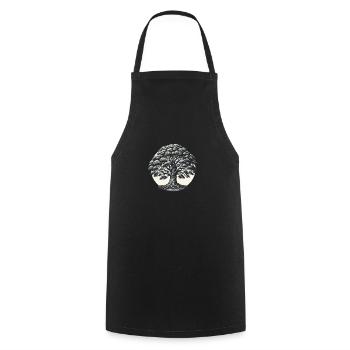 Eternal Wisdom Tree - Cooking Apron - black - Front - AI Model Male 185 dark (185cm)