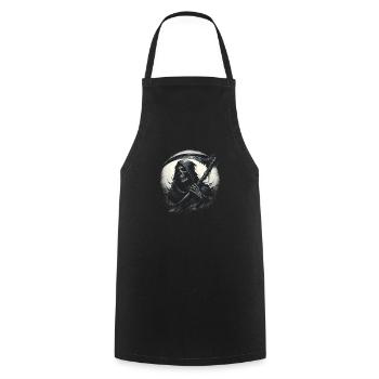 Messager de la mort - Tablier de cuisine - noir - Devant - AI Model Male 185 dark (185cm)
