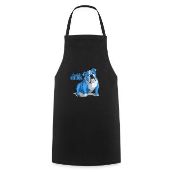 Dog Bulldog Animals Puppy Cute Dog Watercolor Art - Cooking Apron - black - Front - AI Model Male 185 dark (185cm)
