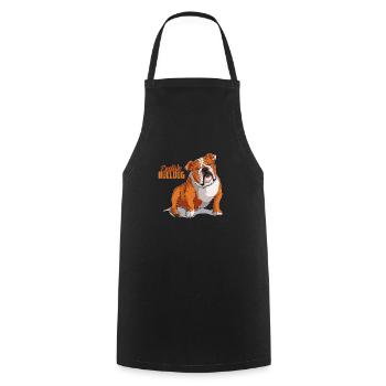Dog Bulldog Animals Puppy Cute Dog Watercolor Art - Cooking Apron - black - Front - AI Model Male 185 dark (185cm)