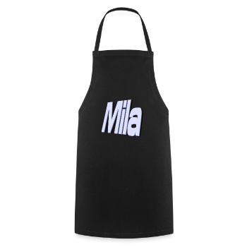 mila - Kochschürze - Schwarz - Vorne - AI Model Male 185 dark (185cm)