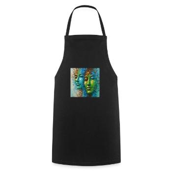 Diverse Reflections: Magnificent Faces in Color - Tablier de cuisine - noir - Devant - AI Model Male 185 dark (185cm)