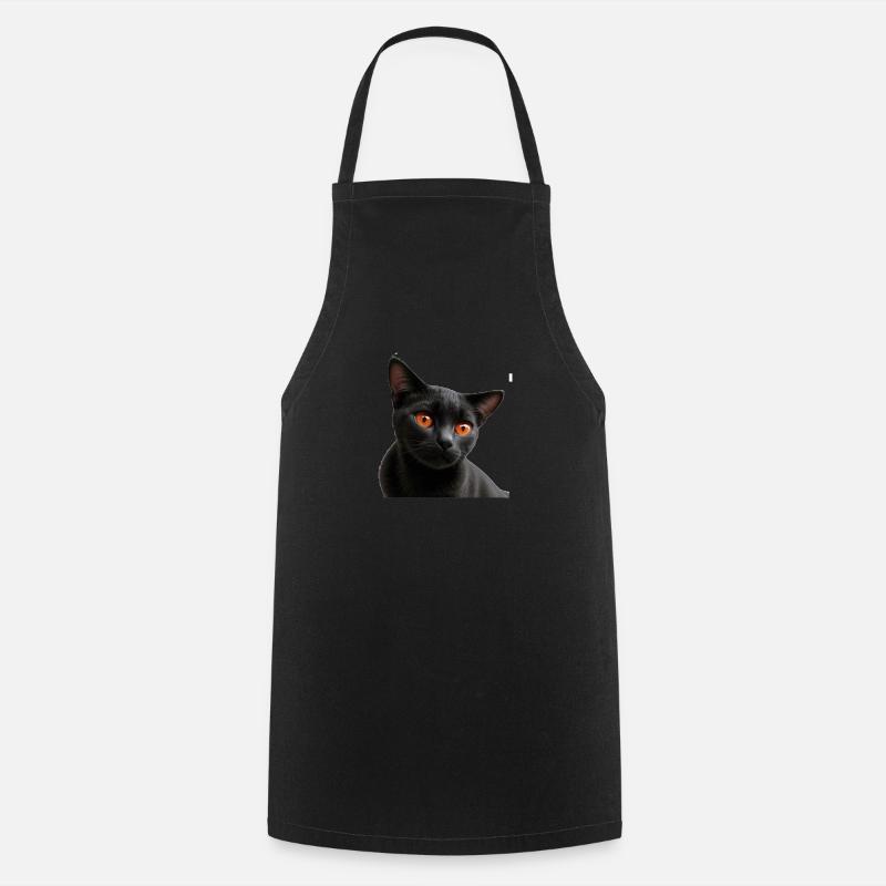 Chat noir - Tablier de cuisine - noir