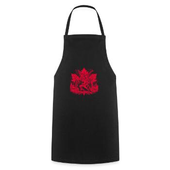 Hockey Canada Hockey sur glace États-Unis club de hockey rondelle bâton - Tablier de cuisine - noir - Devant - AI Model Male 185 dark (185cm)
