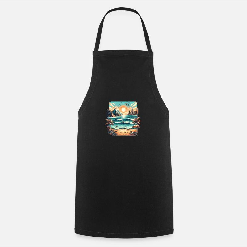 Beachlife - Kochschürze - Schwarz