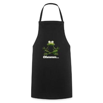 Yoga Frog #lovely toons - Tablier de cuisine - noir - Devant - AI Model Male 185 dark (185cm)