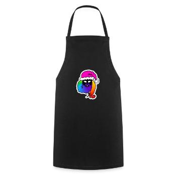 WeihnachtsMann-Frau Androgyn : Sticky Queer Pride - Kochschürze - Schwarz - Vorne - AI Model Male 185 dark (185cm)