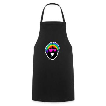Hals über Kopf verliebt : Sticky Queer Pride - Kochschürze - Schwarz - Vorne - AI Model Male 185 dark (185cm)