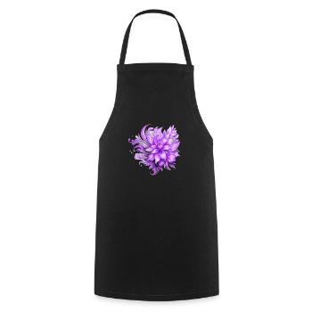 Flowers Hippie soul Groovy Summer time peace love - Cooking Apron - black - Front - AI Model Male 185 dark (185cm)