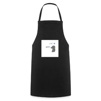 Dog - Cooking Apron - black - Front - AI Model Male 185 dark (185cm)