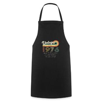 1976 Vintage Classic 1976 - Cooking Apron - black - Front - AI Model Male 185 dark (185cm)
