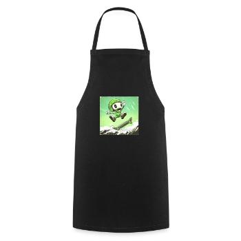 Skully Pete - Kochschürze - Schwarz - Vorne - AI Model Male 185 dark (185cm)