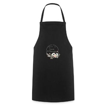 Bridal Team Crown Boho Flowers - Cooking Apron - black - Front - AI Model Male 185 dark (185cm)