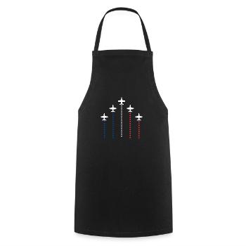 Patrouille de France meeting aérien en formation - Tablier de cuisine - noir - Devant - AI Model Male 185 dark (185cm)