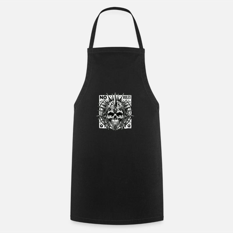 Punkskull NO RULES - Cooking Apron - black