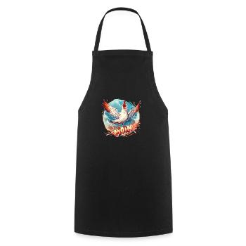 Funny Seagull Moin T-Shirt - North Sea - Cooking Apron - black - Front - AI Model Male 185 dark (185cm)
