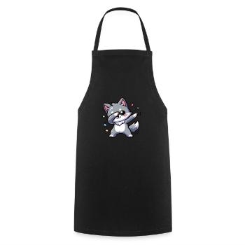 Süßer kleiner Wolf - Kochschürze - Schwarz - Vorne - AI Model Male 185 dark (185cm)
