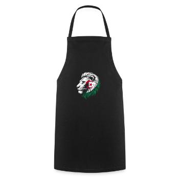Algérie drapeau lion Algérie الجزائر cadeau - Tablier de cuisine - noir - Devant - AI Model Male 185 dark (185cm)