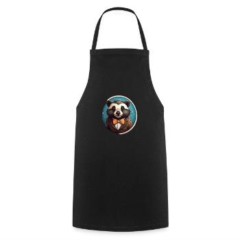 Funny Panda Bear - Cooking Apron - black - Front - AI Model Male 185 dark (185cm)