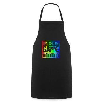 Gamer Game Play Online Computer Gaming Arcade Neon - Cooking Apron - black - Front - AI Model Male 185 dark (185cm)