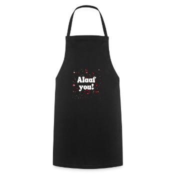 Alaaf you Köln Karneval Fasching feiern Kölsch - Kochschürze - Schwarz - Vorne - AI Model Male 185 dark (185cm)