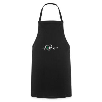 heartbeat Algeria - Cooking Apron - black - Front - AI Model Male 185 dark (185cm)