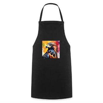 Faucon - Tablier de cuisine - noir - Devant - AI Model Male 185 dark (185cm)