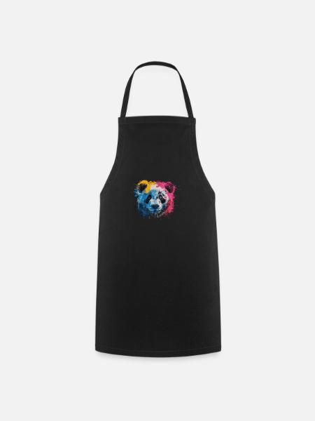 Pandabär - Kochschürze - Schwarz
