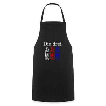Die Drei Flaschen - hell - Kochschürze - Schwarz - Vorne - AI Model Male 185 dark (185cm)