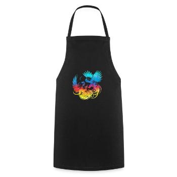 Cock tup fight animal isolated colorful chicken - Cooking Apron - black - Front - AI Model Male 185 dark (185cm)