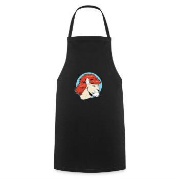 The Mulet King - Tablier de cuisine - noir - Devant - AI Model Male 185 dark (185cm)