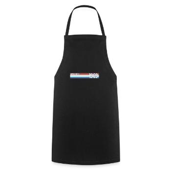 Retro 1969 Limitierte Auflage - Kochschürze - Schwarz - Vorne - AI Model Male 185 dark (185cm)