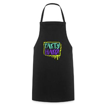 Party Hard Crew Member Team Club Friends Celebrate - Cooking Apron - black - Front - AI Model Male 185 dark (185cm)
