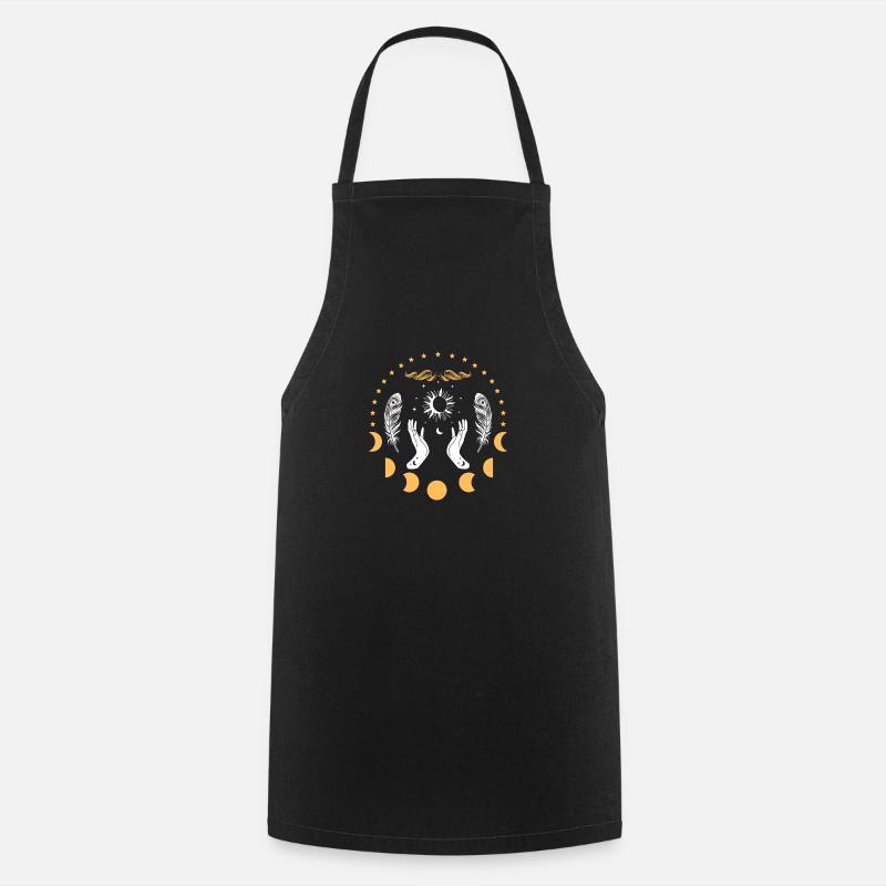 Mains Wicca - Amulette de sorcière - Tablier de cuisine - noir
