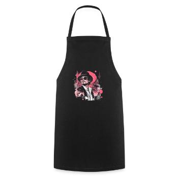 Where retro meets modern ! - Cooking Apron - black - Front - AI Model Male 185 dark (185cm)