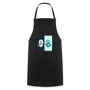 Kaffee - Kochschürze - Schwarz - Vorne - AI Model Male 185 dark (185cm)