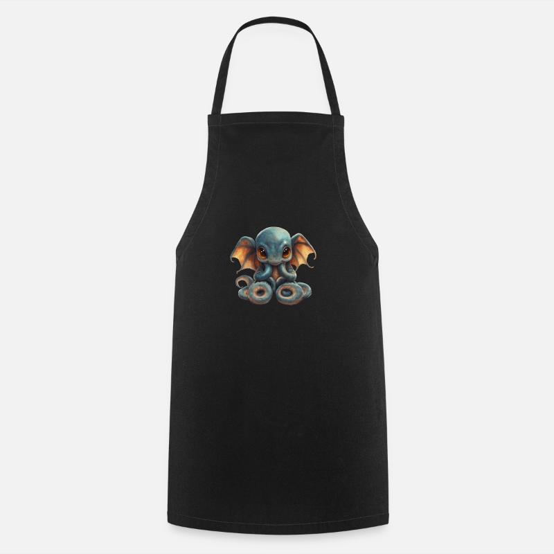 Octopus - Cooking Apron - black