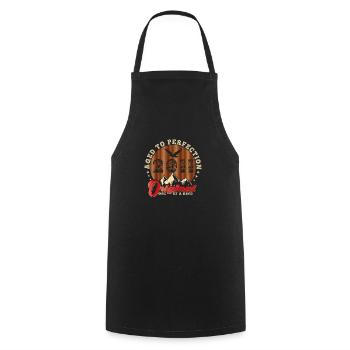 Anniversaire emblématique de 2011 - Tablier de cuisine - noir - Devant - AI Model Male 185 dark (185cm)