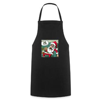 Drunken Santa - Kochschürze - Schwarz - Vorne - AI Model Male 185 dark (185cm)